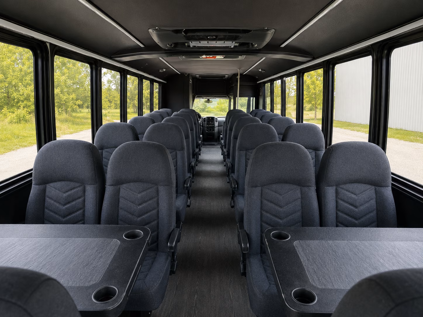 conway 15 passenger minibus inside