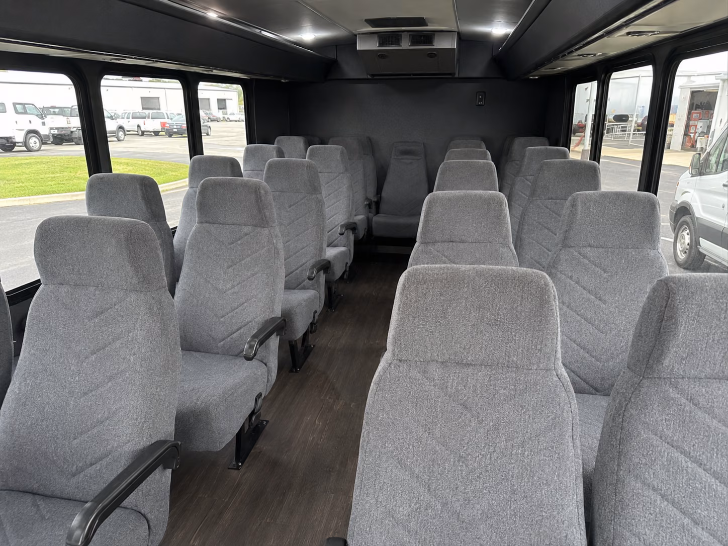 conway 18 passenger minibus interior