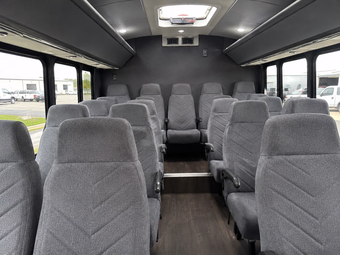 conway 20 passenger minibus interior