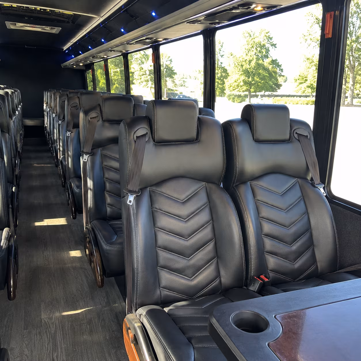 conway 25 passenger minibus interior