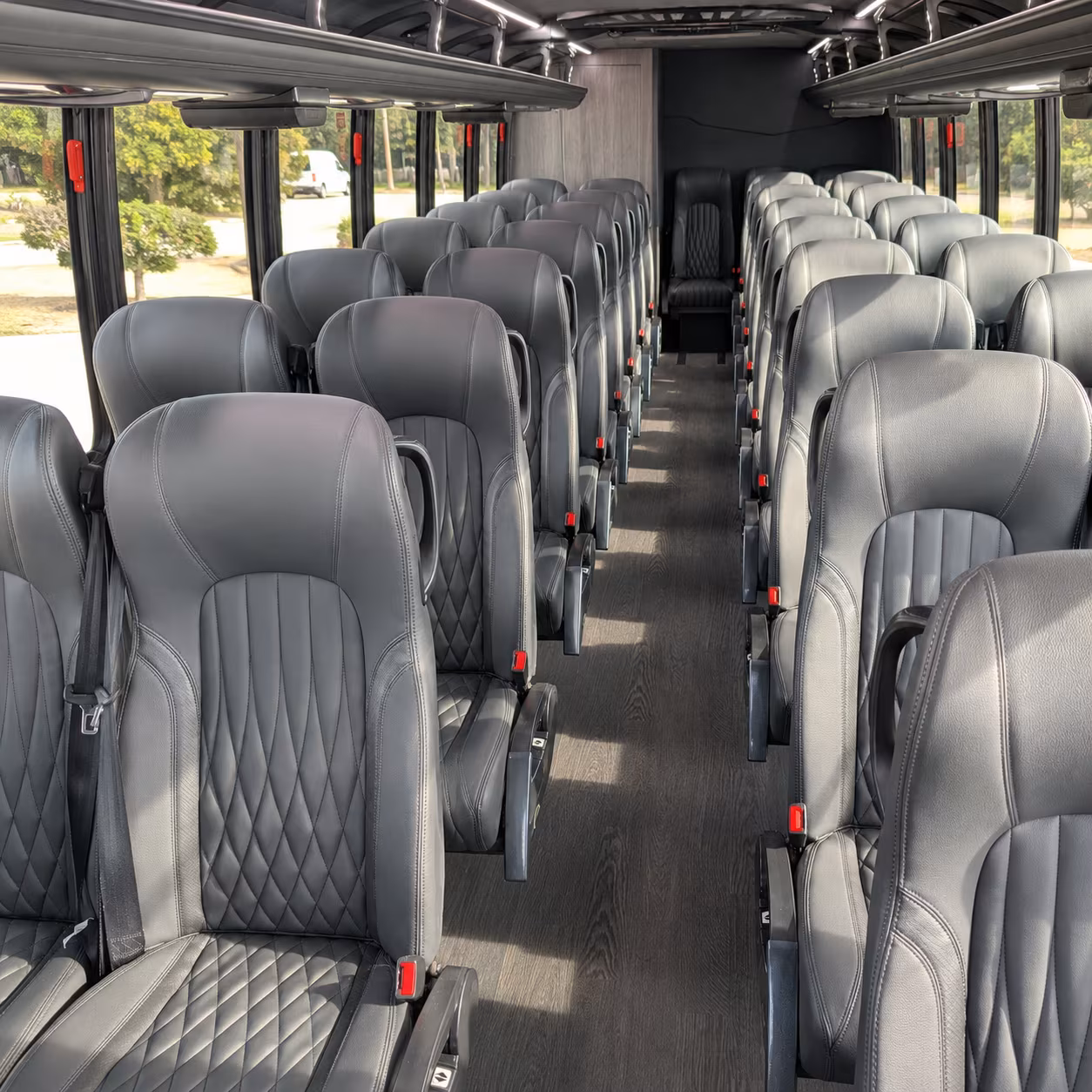 conway 28 passenger minibus interior
