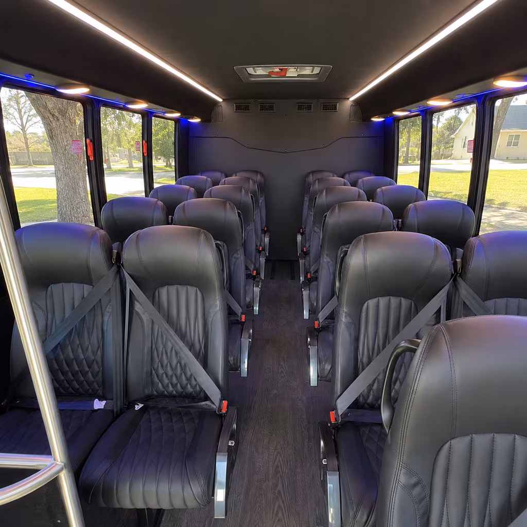 conway 35 passenger minibus interior