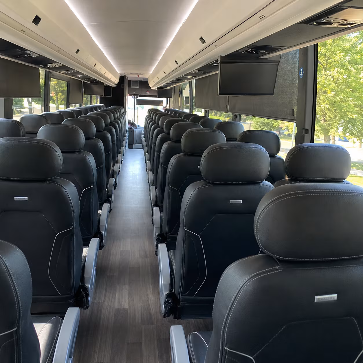 conway 56 passenger charter bus interior