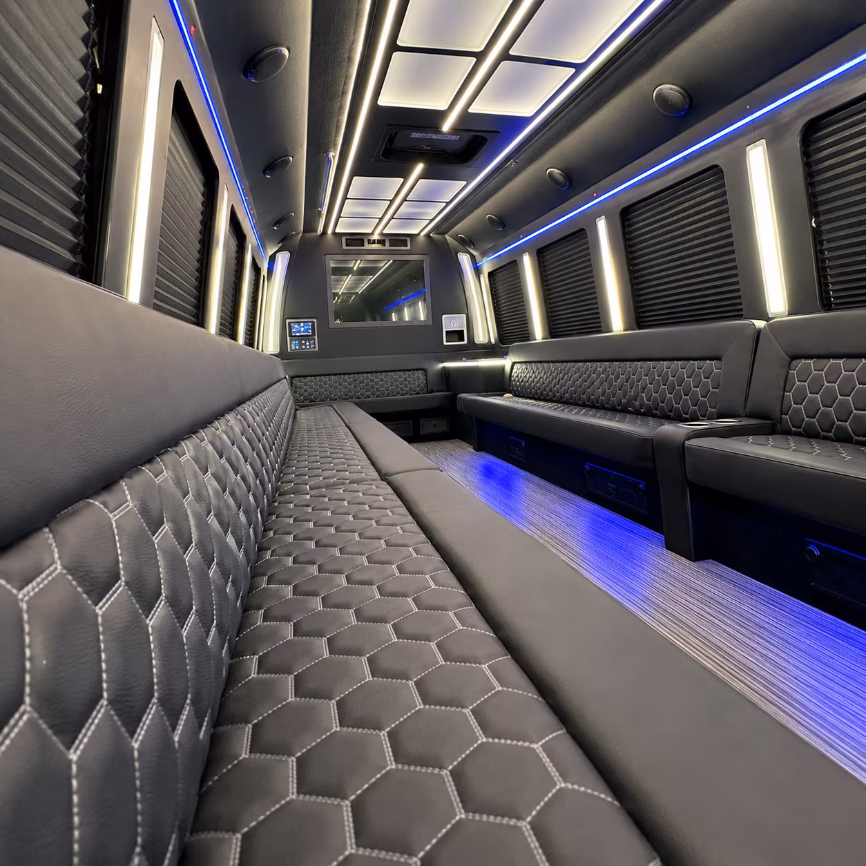 conway party bus interior